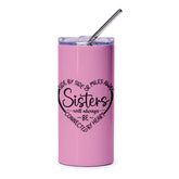 Sister Tumbler, Sister Gift, Sister Saying, Sister Connected By Heart, Pink Sister Tumbler, Gift For Sister, Sister Birthday Gift - Tawshia